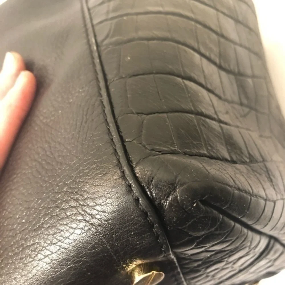 Michael kors luxury collection black leather bag